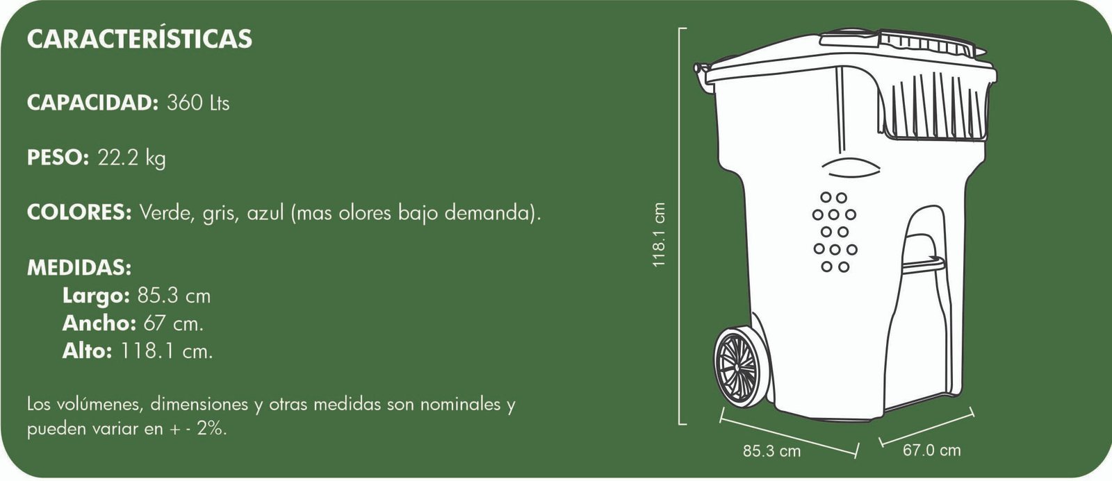 BARRENDERO BAR-360-HD