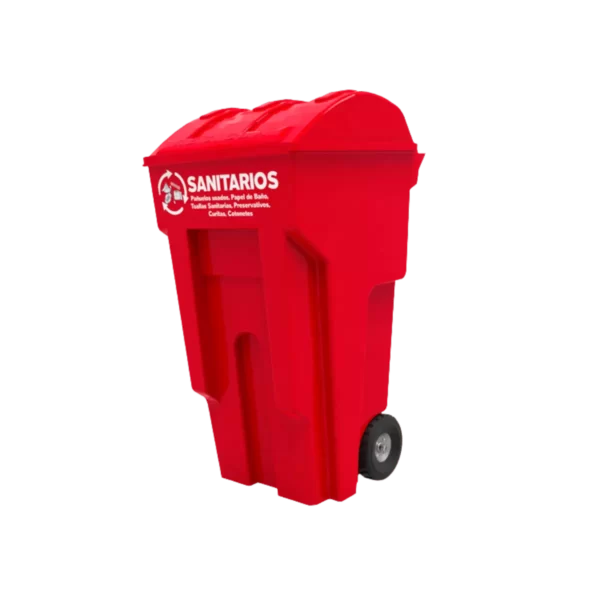 bote para basura con ruedas