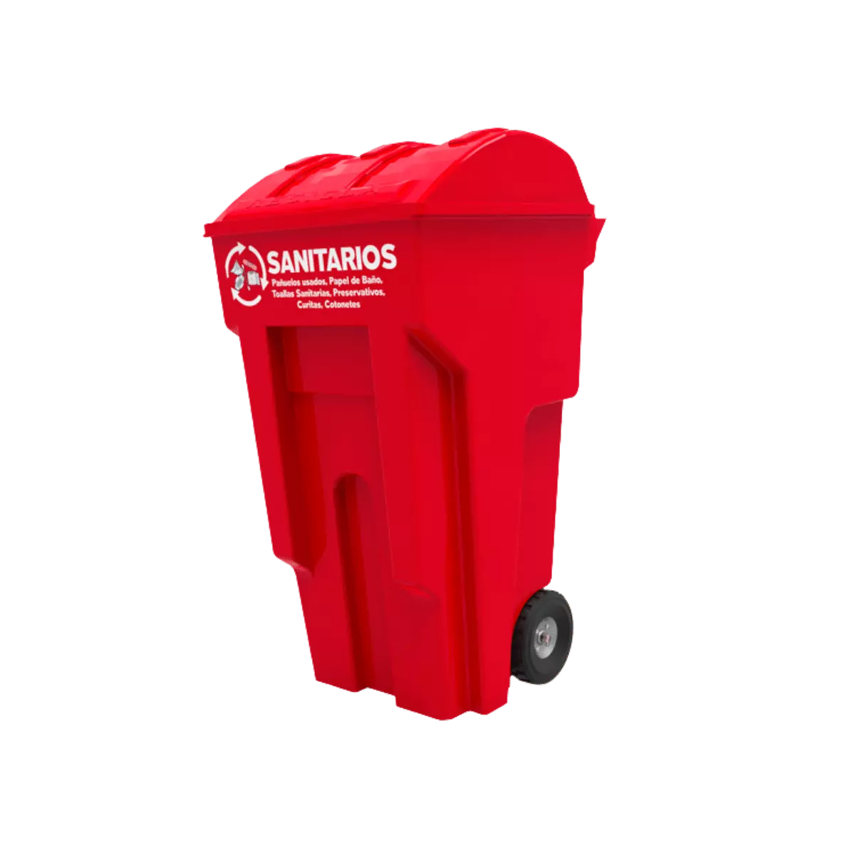 bote para basura con ruedas