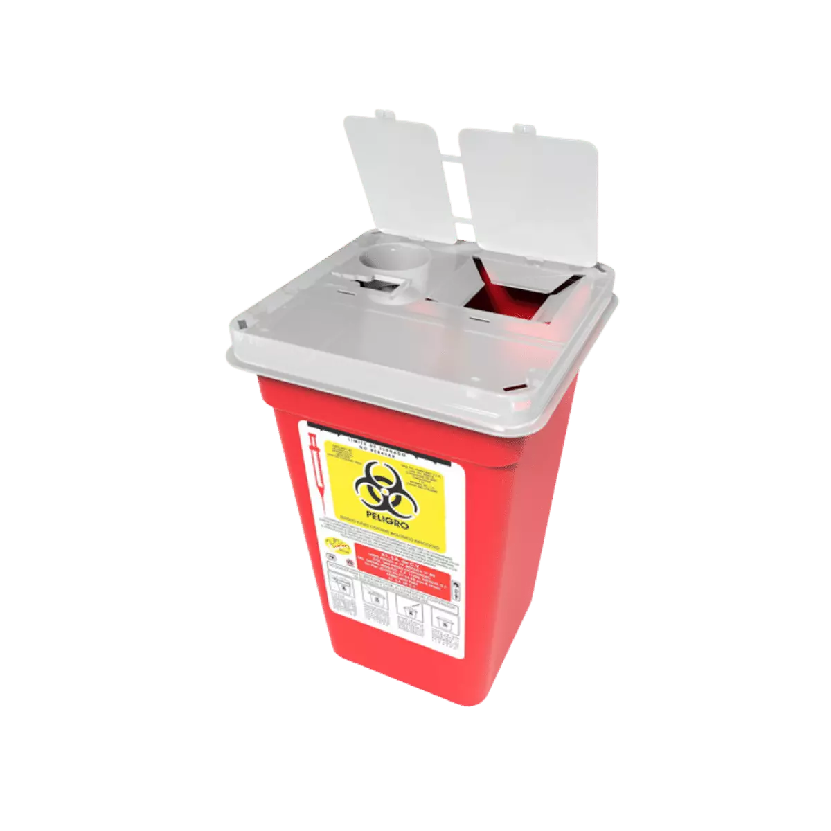 Bote rojo para agujas